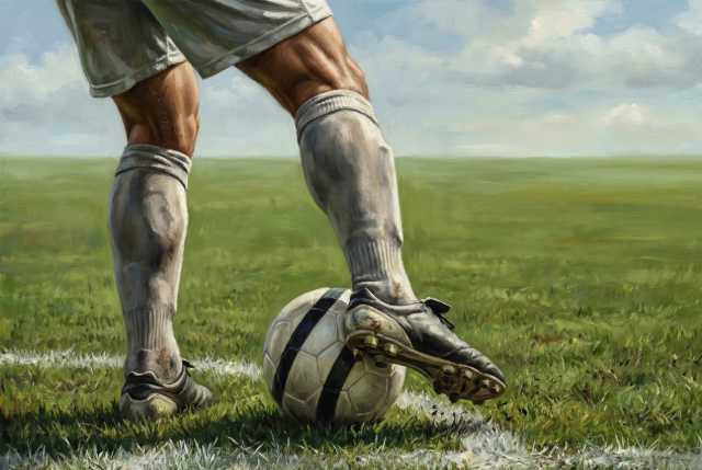soccer-player-foot-on-ball-grass-field