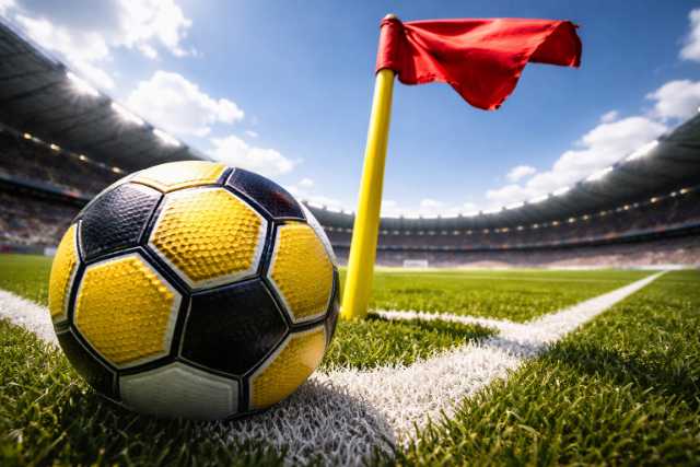 yellow-soccer-ball-corner-flag-day